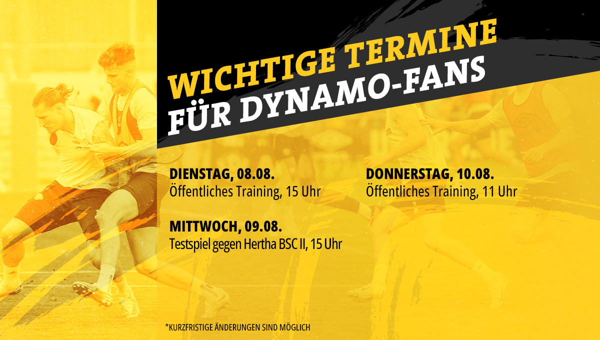 Zwei öffentliche Einheiten & Testspiel gegen Hertha-Bubis |  Sportgemeinschaft Dynamo Dresden - Die offizielle Website